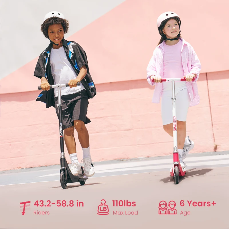 iScooter iK1S Kids Electric Scooter with Colorful Flashing Wheels