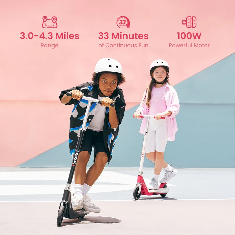 iScooter iK1S Kids Electric Scooter with Colorful Flashing Wheels