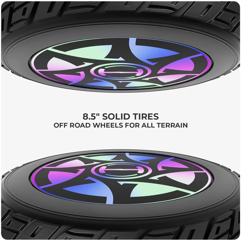 H8 8.5" Off Road Hoverboard with Bluetooth Music and LED Lights - Self Balancing System