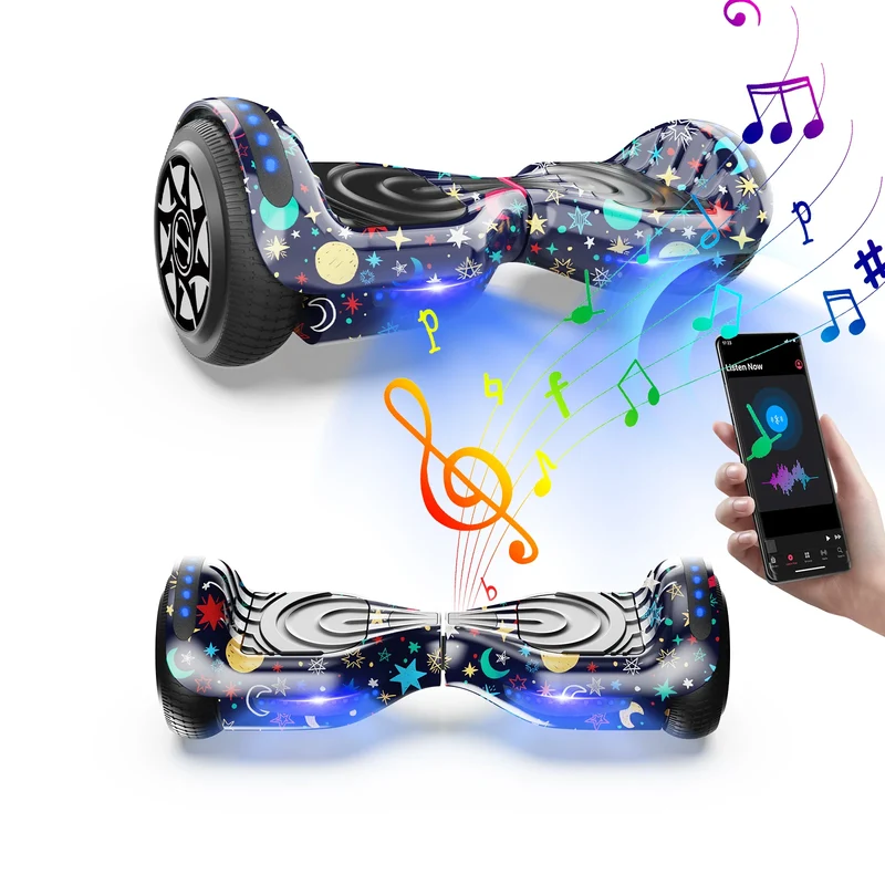H1 6.5" Self Balancing Hoverboard with Bluetooth Music and LED Lights