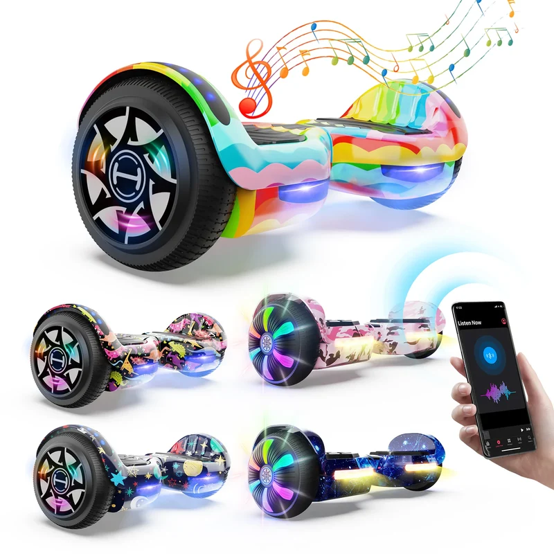 H1 6.5" Self Balancing Hoverboard with Bluetooth Music and LED Lights