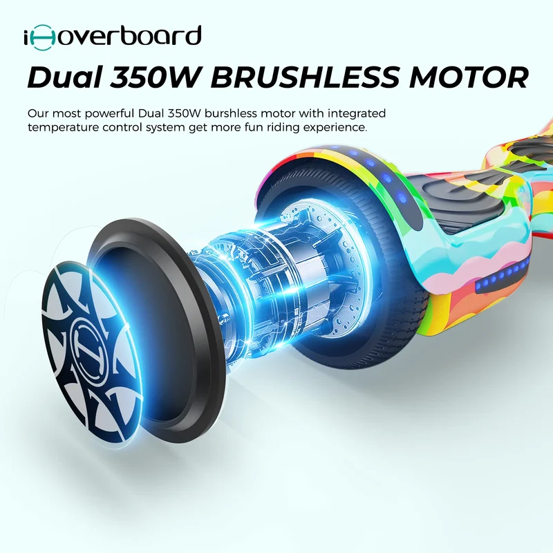 H1 6.5" Self Balancing Hoverboard with Bluetooth Music and LED Lights