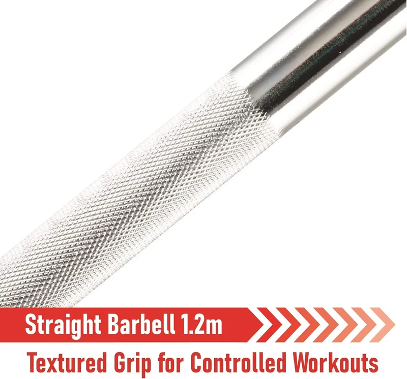 Barre de Musculation Droite 1,2 m - Colliers de Verrou Tournant