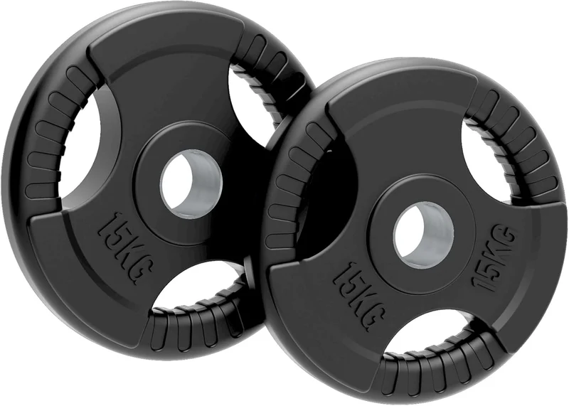 Lot de 2 Disques Olympiques Tri-Grip - 30 kg (2 x 15 kg)