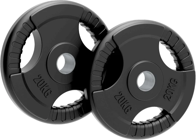 Lot de 2 Disques Olympiques Tri-Grip - 40 kg (2 x 20 kg)