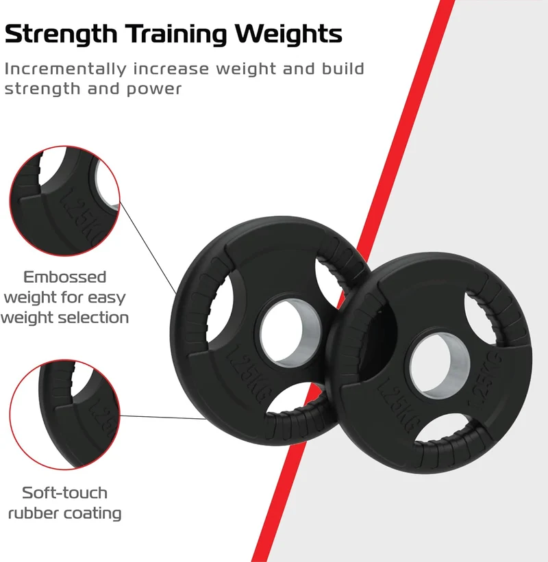 Lot de 2 Disques Olympiques Tri-Grip - 40 kg (2 x 20 kg)
