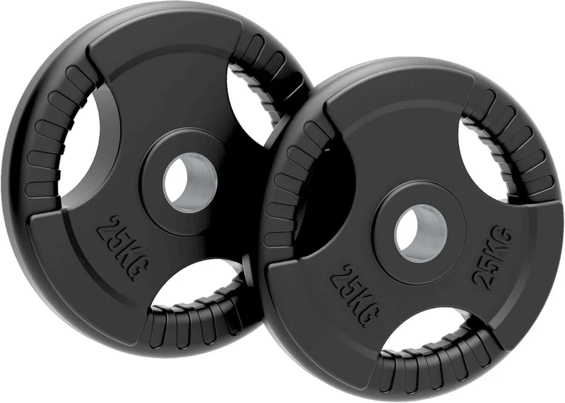Lot de 2 Disques Olympiques Tri-Grip - 50 kg (2 x 25 kg)