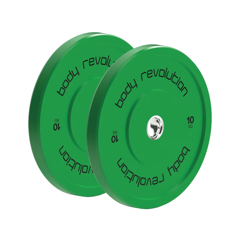 Lot de 6 Disques Olympiques Bumpers - 60 kg (2 x 5 kg, 2 x 10 kg, 2 x 15 kg)