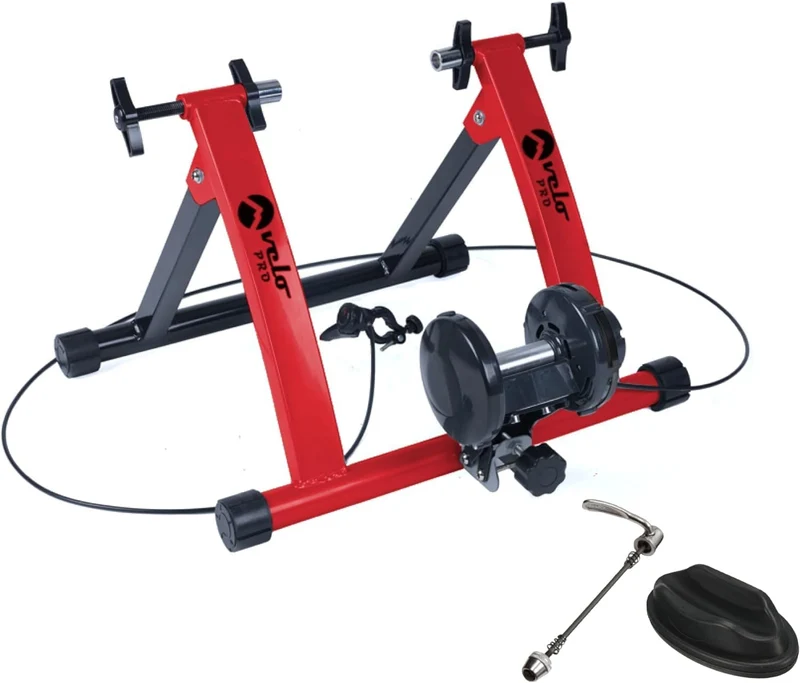 Support d'Entraînement pour Vélo à Résistance Magnétique - Rouge