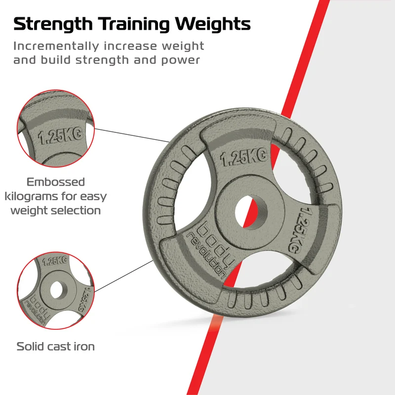 2 Disques de Musculation en Fonte de 2,5 kg (2 x 1,25 kg)