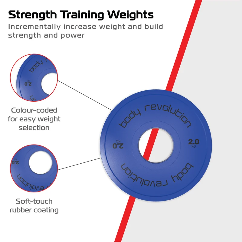 2 Disques de Musculation Fractionnés de 4 kg (2 x 2 kg)