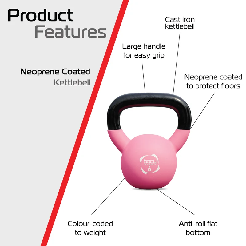 Kettlebell en Néoprène 6 kg