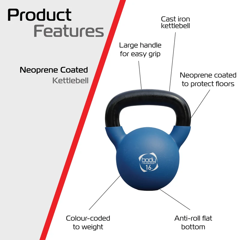 Kettlebell en Néoprène 16 kg