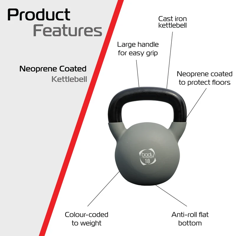 Kettlebell en Néoprène 18 kg