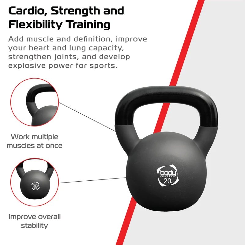 Kettlebell en Néoprène 20 kg