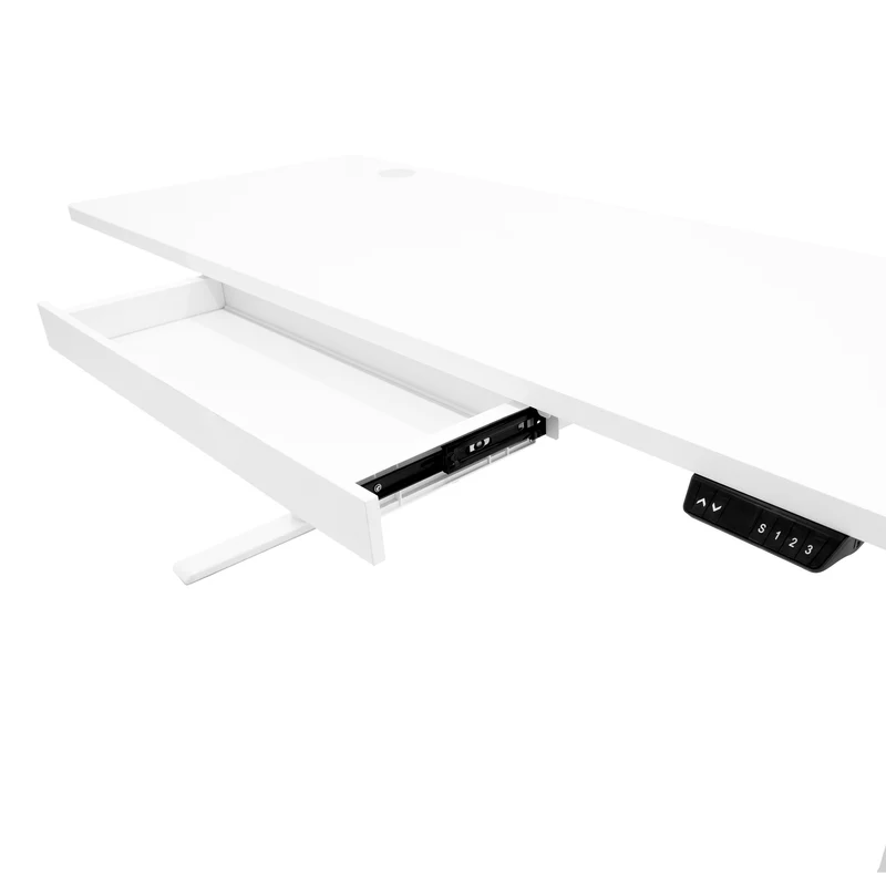 Bureau Assis-Debout Électrique Avec Tiroir (120 x 60 cm)
