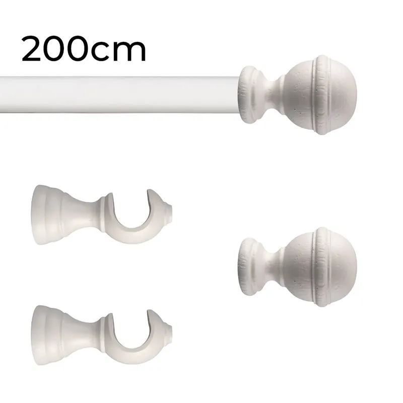 Tringle à rideau Ø30mm Sphère Installation au mur