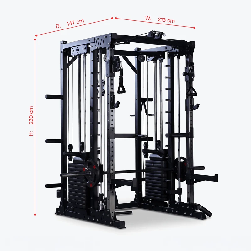 Multi-Function Smith Machine Bundles with Bumper Plates