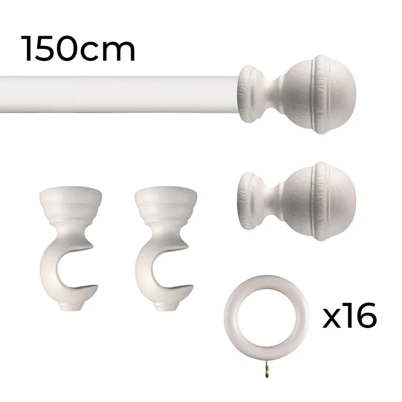 Tringle à rideau Ø30mm Sphère Avec anneaux Installation au plafond