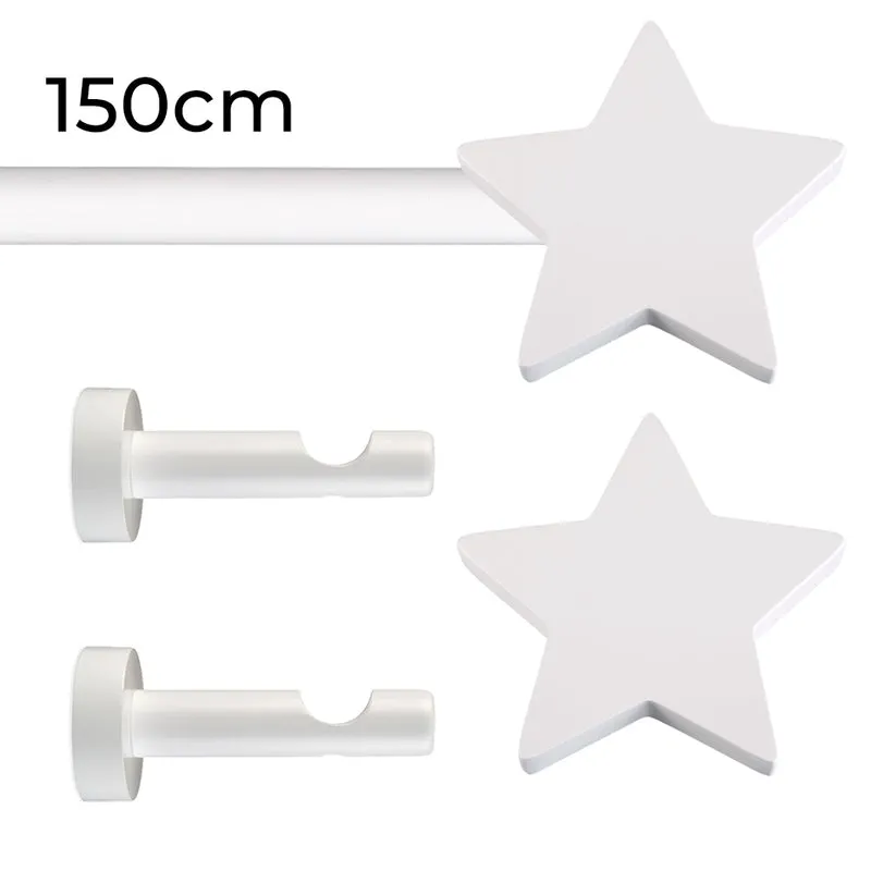 Tringle à rideau Ø22mm Étoile Installation au mur