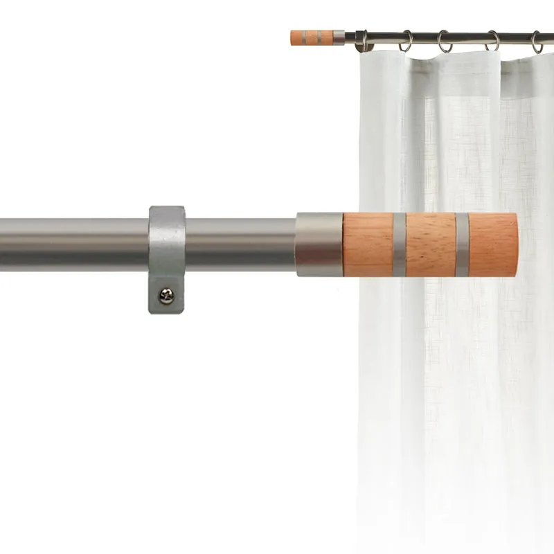 Tringle à rideau Ø22mm Couronnes Avec anneaux Installation au mur