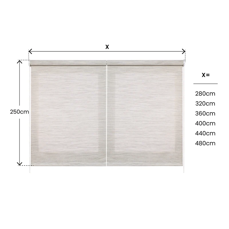 Store enrouleur XXL SCREEN PRO Solaire Texture Gris