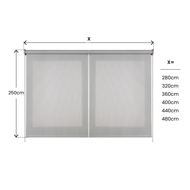 Store enrouleur XXL SCREEN PRO Solaire Gris
