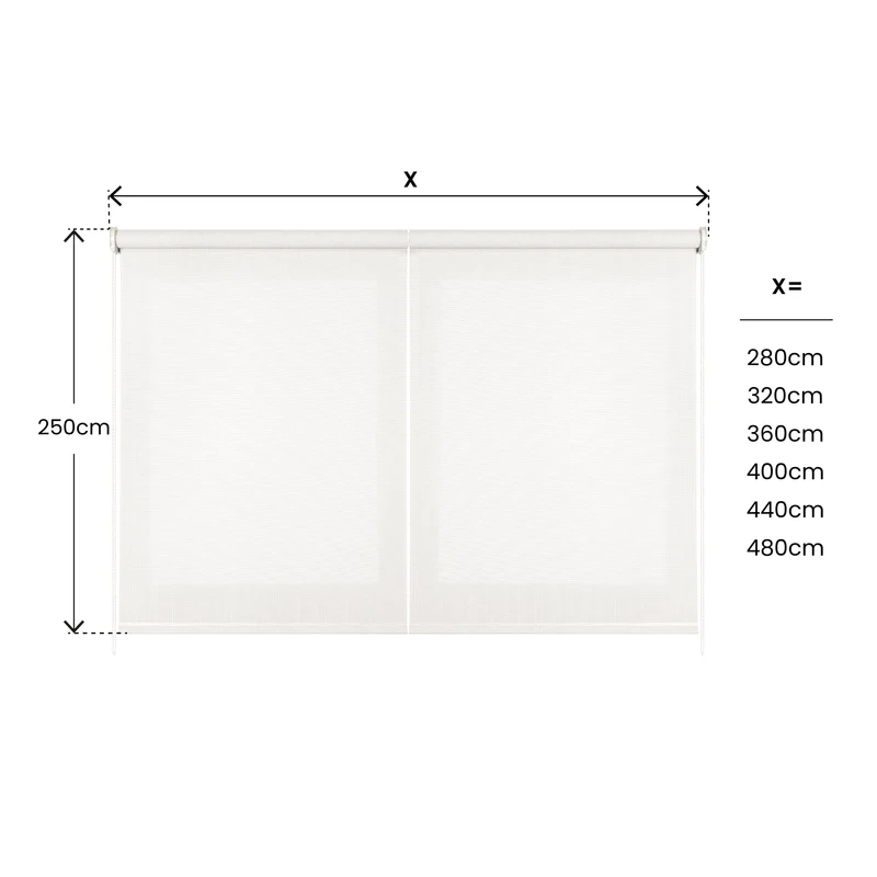 Store enrouleur XXL SCREEN PRO Solaire Blanc neige