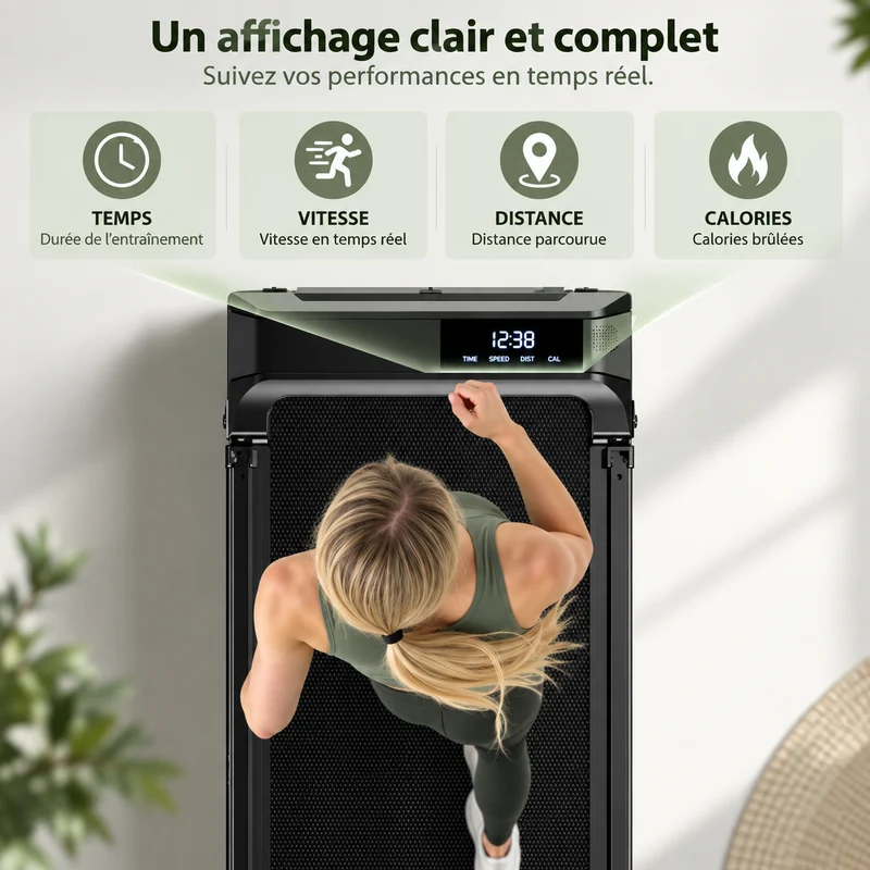 FITFOLDA TC390 - Tapis de course pliable non-inclinable