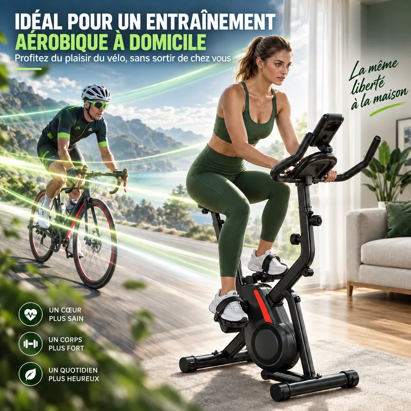 FITFOLDA VP390PRO - Vélo d'appartement pliable haut de gamme