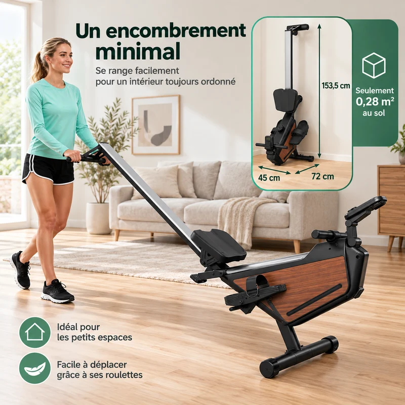 FITFOLDA RM690 - Rameur à résistance magnétique - Coloris noir