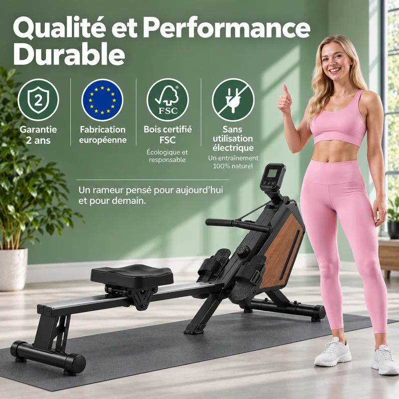 FITFOLDA RM690 - Rameur à résistance magnétique - Coloris noir