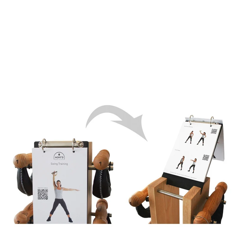 Tour chêne avec poids cuir noir Set 2,4,6,8 kg