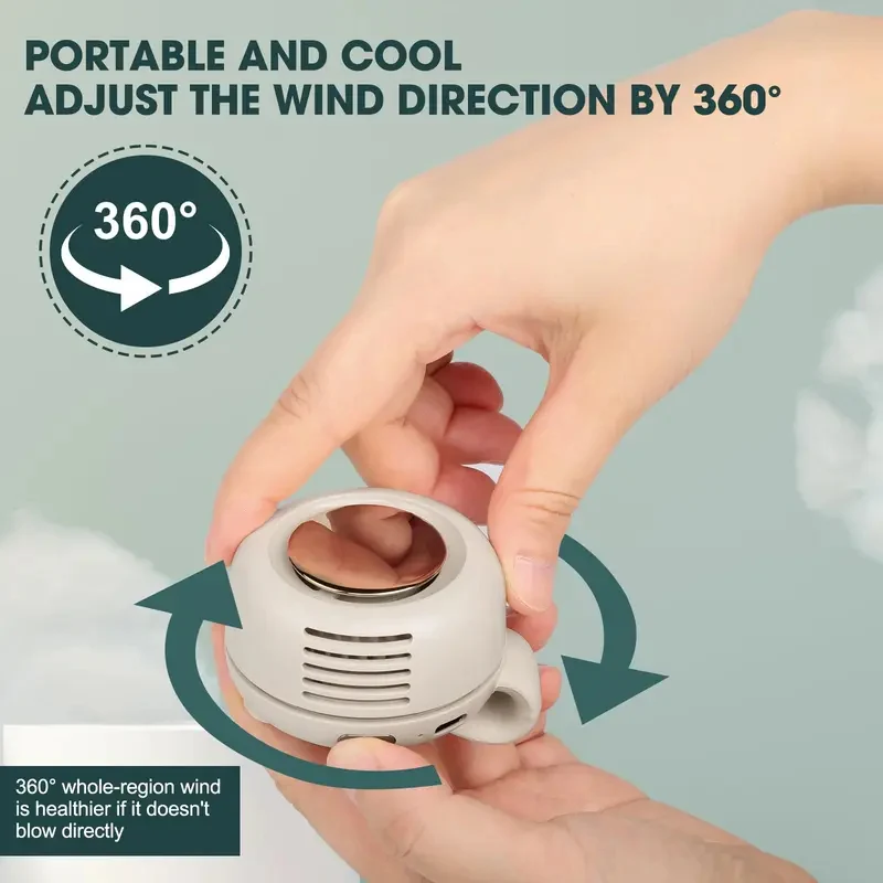Mini Ventilateur Portable à Clip USB Rechargeable