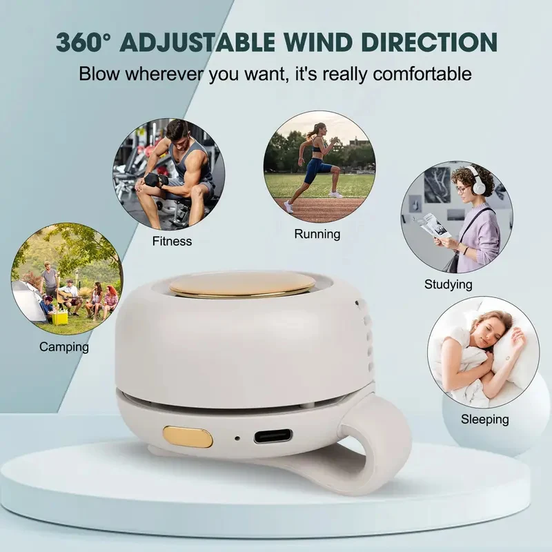 Mini Ventilateur Portable à Clip USB Rechargeable