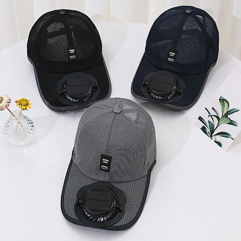 Casquette Solaire avec Ventilateur Intégré Anti-UV
