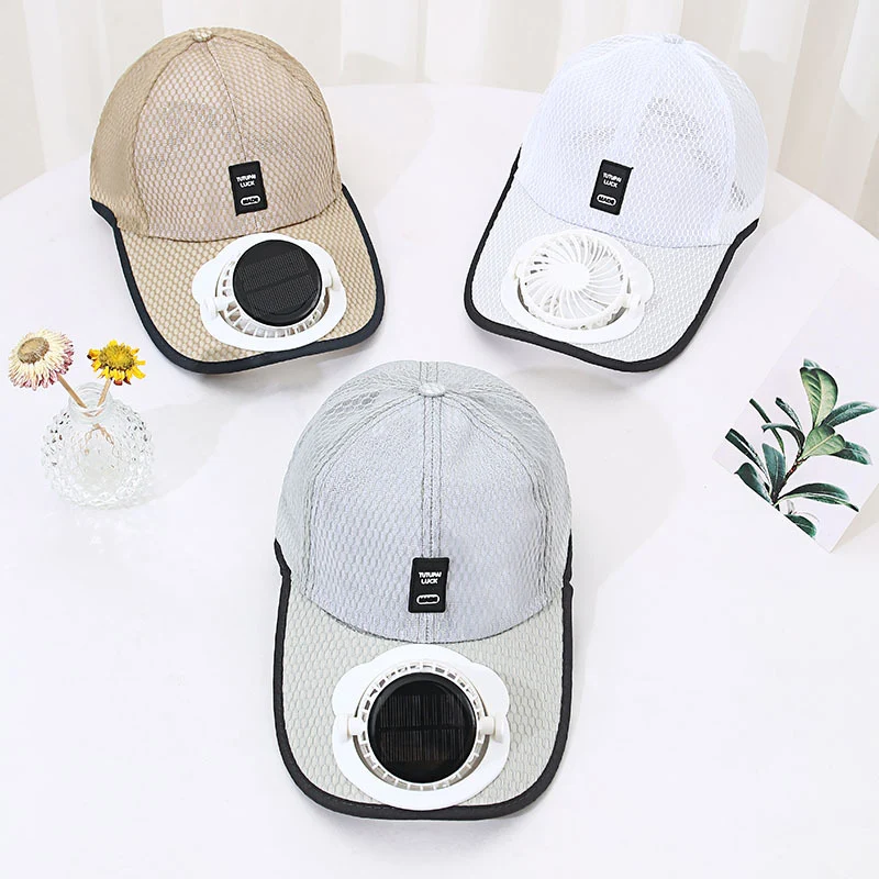 Casquette Solaire avec Ventilateur Intégré Anti-UV