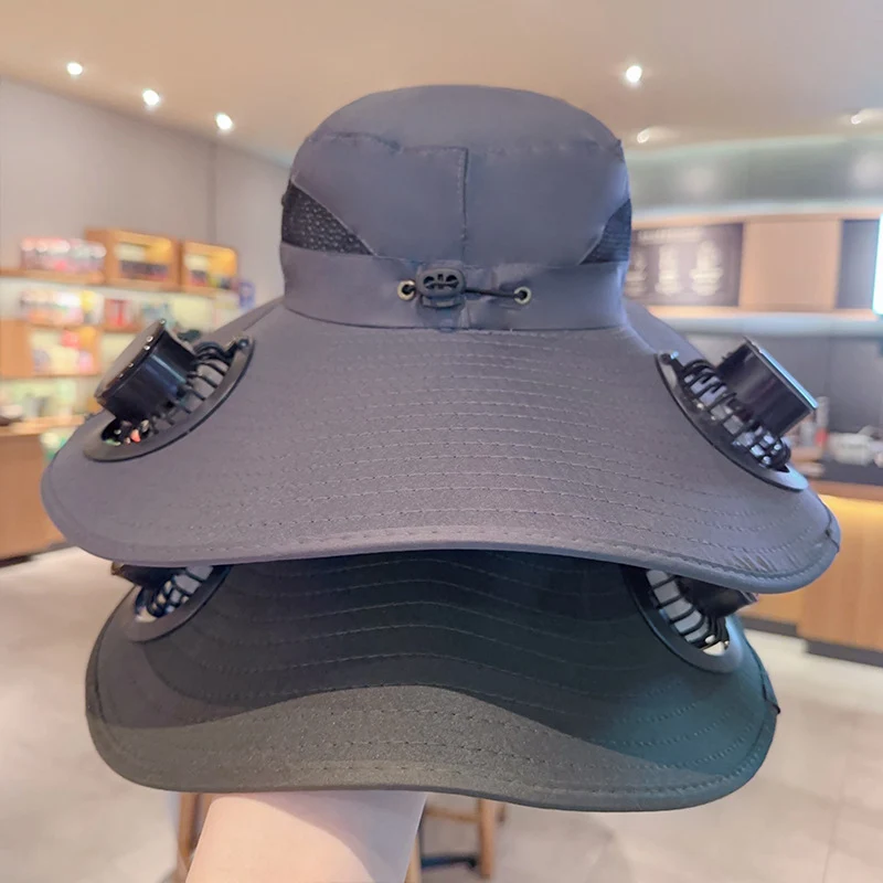 Casquette Solaire avec Ventilateur USB Rechargeable