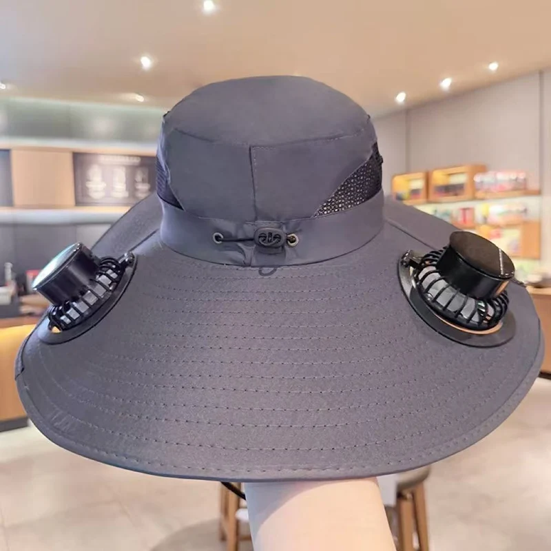 Casquette Solaire avec Ventilateur USB Rechargeable