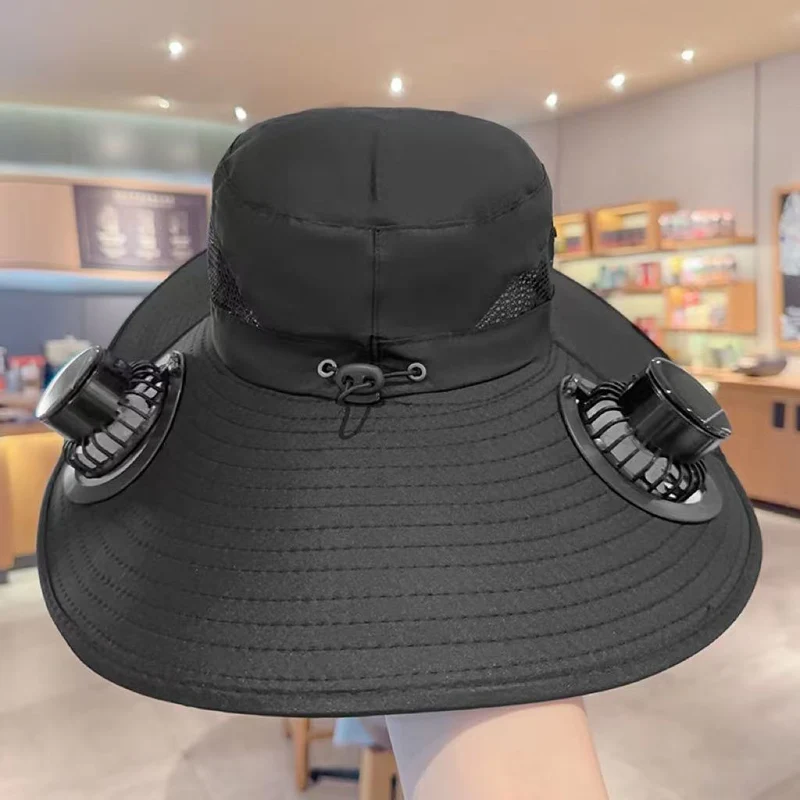 Casquette Solaire avec Ventilateur USB Rechargeable