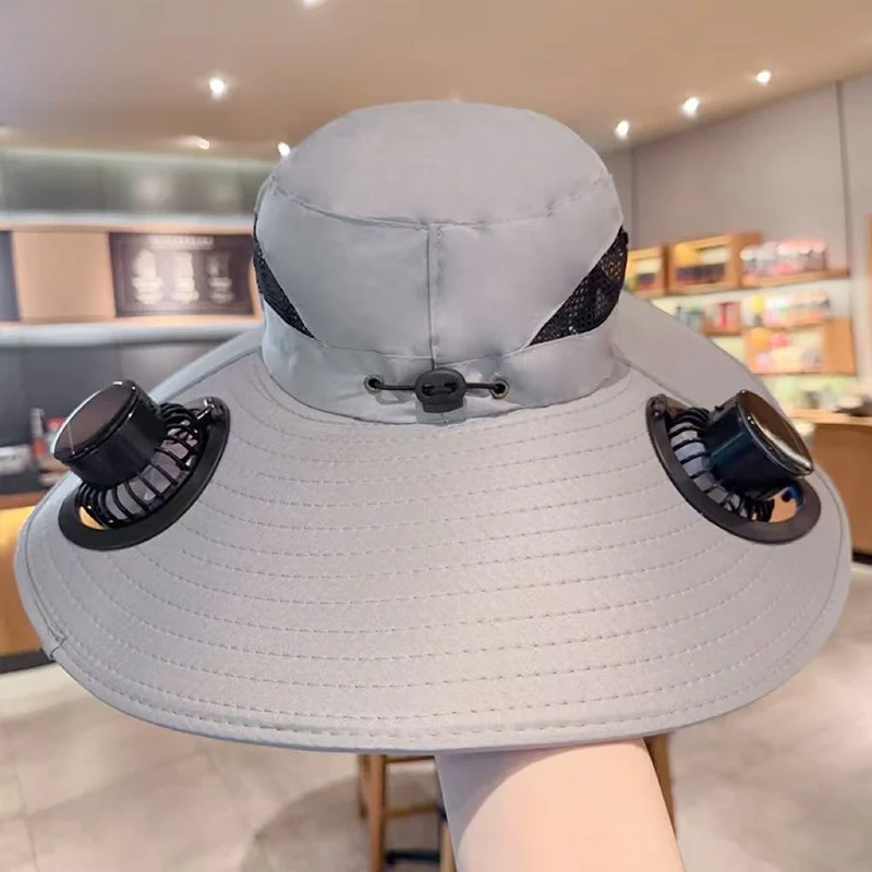 Casquette Solaire avec Ventilateur USB Rechargeable