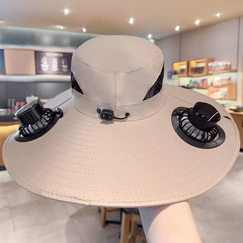 Casquette Solaire avec Ventilateur USB Rechargeable