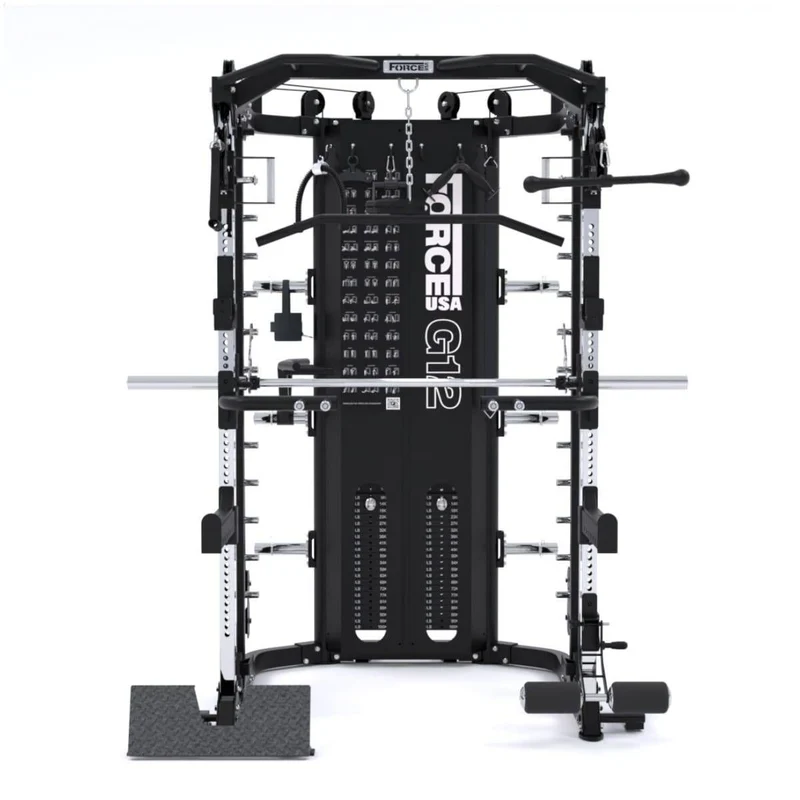 G12™ V2 All-In-One Trainer - Double Poulie (2 x 100 kg), Machine Smith, Rack et Presse pour les Jambes