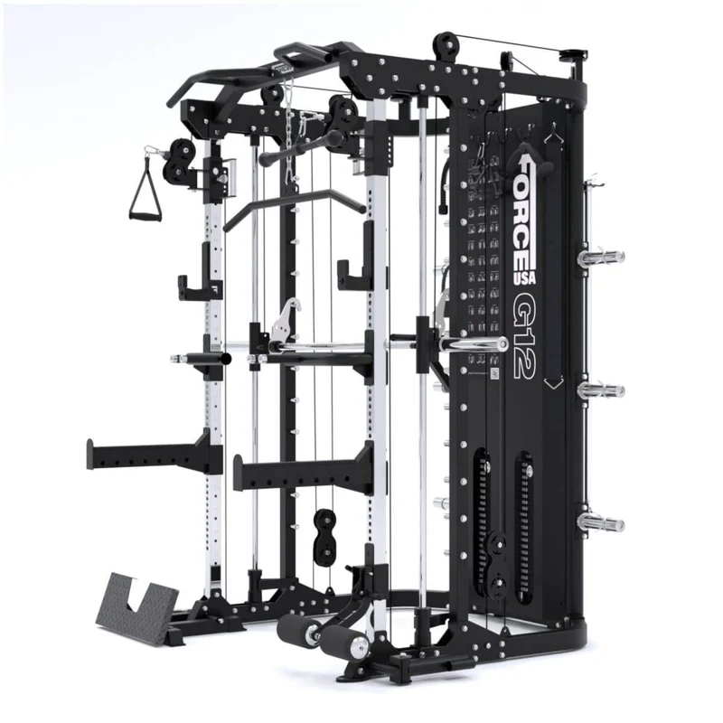G12™ V2 All-In-One Trainer - Double Poulie (2 x 100 kg), Machine Smith, Rack et Presse pour les Jambes