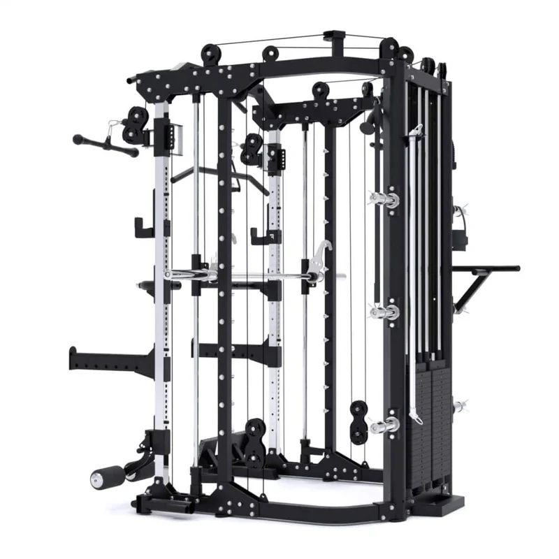 G12™ V2 All-In-One Trainer - Double Poulie (2 x 100 kg), Machine Smith, Rack et Presse pour les Jambes