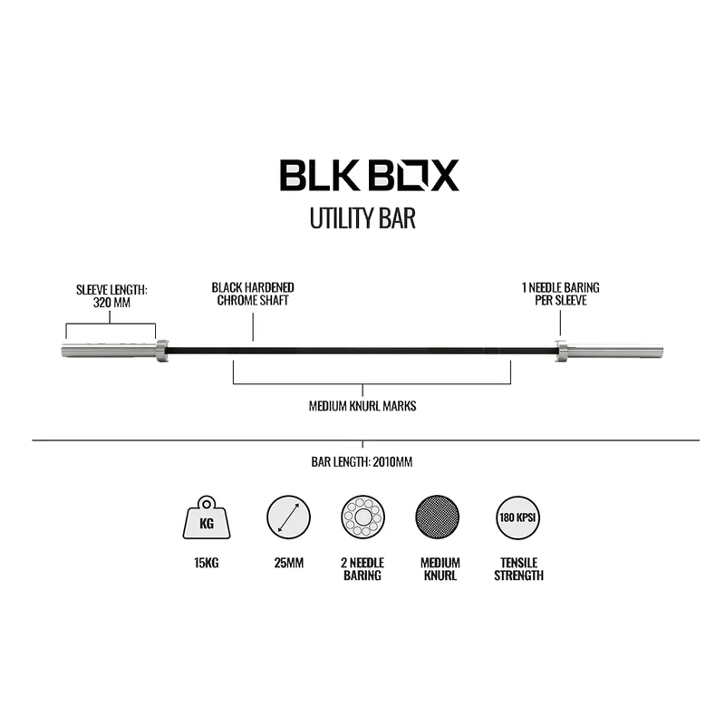 Utility Bar - 20kg 7ft Olympic Barbell