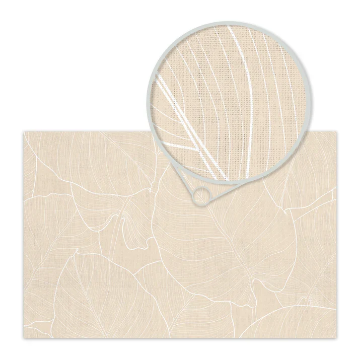 Tapis vinyle - Feuilles sables