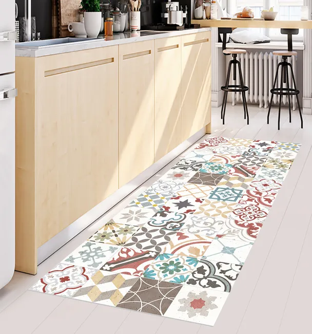 Tapis vinyle - Carreaux vintage 4