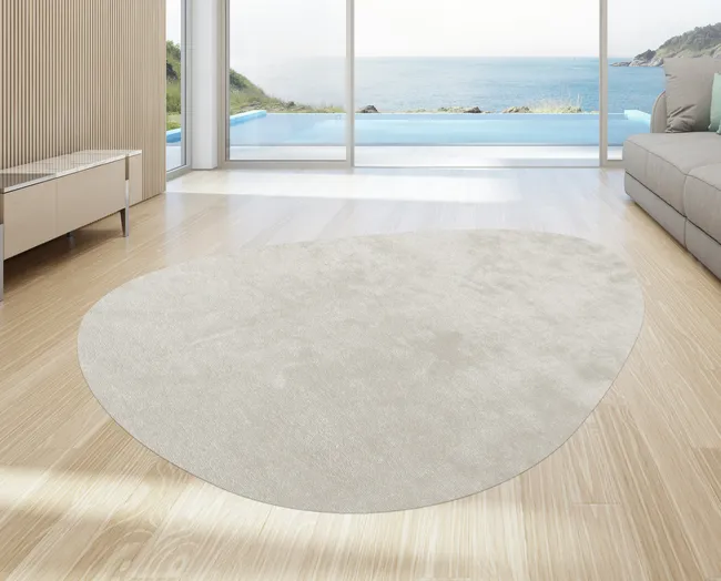 Tapis vinyle - Couleur Perle 65X89 cm